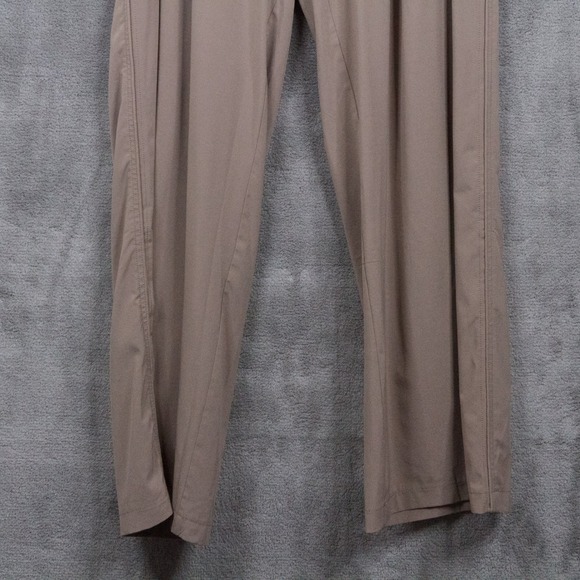 VUORI Villa Trouser Pants Pleated Wide Leg Flowy Walnut Beige Womens Sz L - Picture 6 of 9